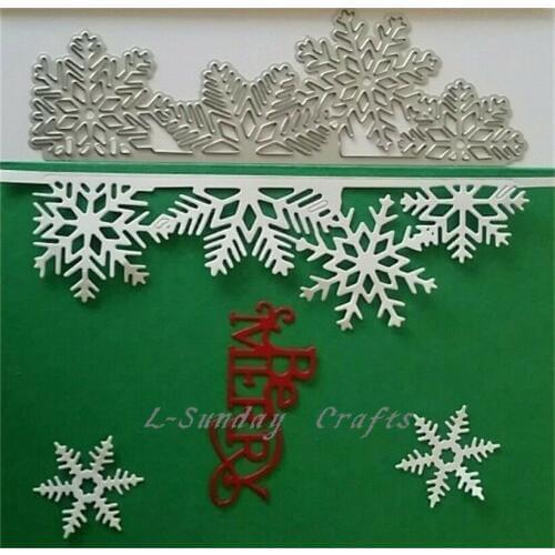 L-Sunday Crafts Die Cuts Christmas Snowflake Lace Metal Cutting Dies Stencils Scrapbooking Embossing Card Making Crafts Decor