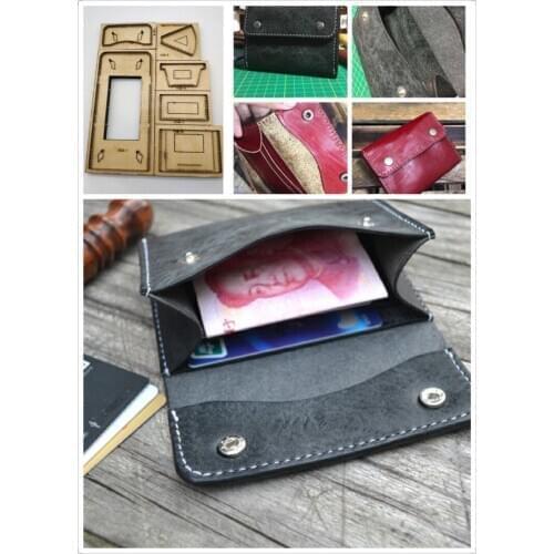 Japan Steel Blade DIY Leather Craft Template Small Wallet Card Holder Rule Metal Die Cutter Knife Mould Hand Punch Tool 130x85mm