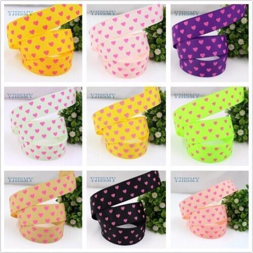 YJHSMY H-17506-244,25 mm 10 yards Cartoon Ribbons Thermal transfer Printed grosgrain Wedding Accessories DIY handwork material