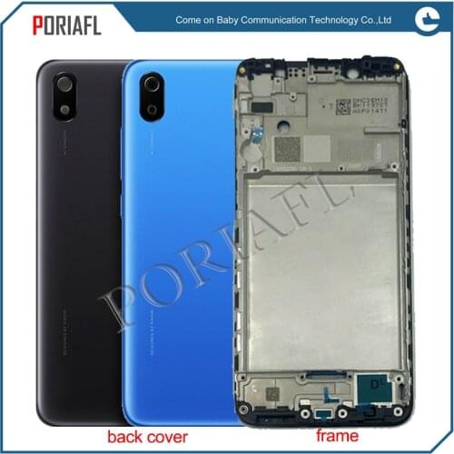 For redmi 7A back cover Battery Cover backcover Back Housing Door with Front Bezel Frame For Redmi7A