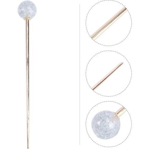 1PC Lollipop Shape Hairpin Simple Hair Insert Fashion Hair Claw Updo Decorative Pin for Girls Silver