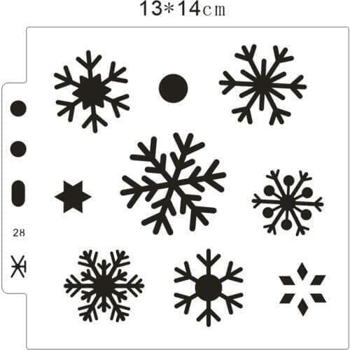 13*14cm snowflake scrapbook stencils spray plastic mold shield DIY cake hollow Embellishment printing lace ruler valentine