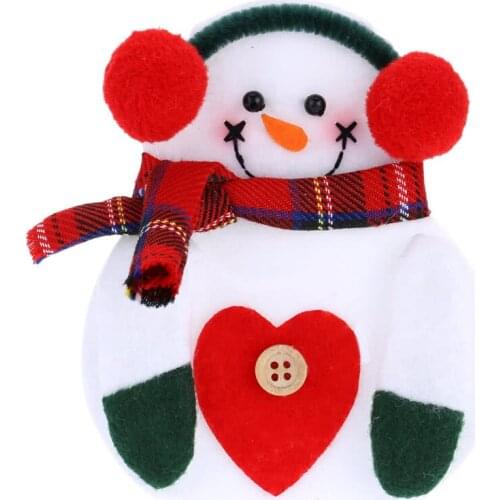 2PCS Christmas supplies table ornament old man hook silver holder pocket 13 * 10 * 0.5cm / 5.12 * 3.94 * 0.2in