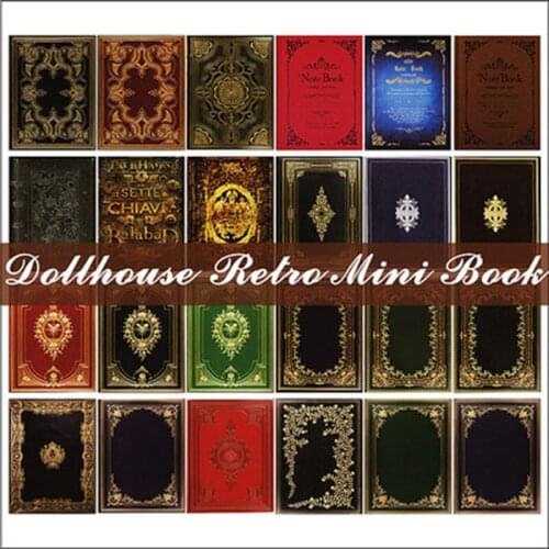 ZOCDOU 3 Pieces Mini Doll House Classic Books Small Statue Little Figurine Crafts Figure Ornament Miniatures