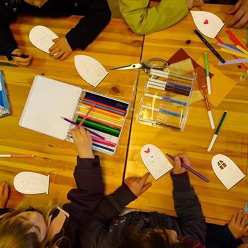 6 Designs Mini Wooden Country Cottage Fairy Garden Doors DIY Kit Decor Indoor Outdoor Trees Ornament 3.9x2.5 inches