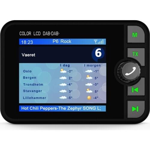 Black Digital Radio DAB DAB+ TF MP3 Player Music Playback Receiver for Car