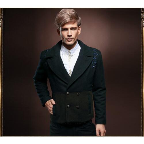 Free Shipping New fashion male casual Mens long sleeved suit menswear Winter Palace Metrosexual thickening coat 13063 on sale