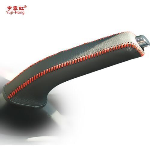 Yuji-Hong Car Handbrake Covers Case for Hyundai Elantra 2008-2011 Celesta Auto Grips Car-styling Genuine Leather Cover