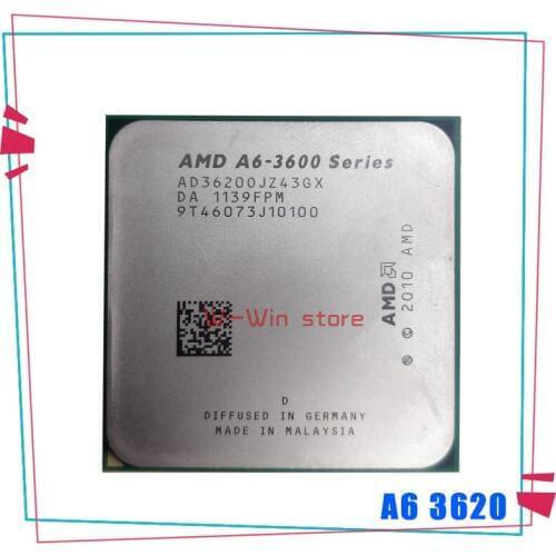 AMD A6-3600 A6 3620 A6-3620 2.2GHz 4M 65W Quad-Core CPU Processor AD3620OJZ43GX Socket FM1/ 905pin
