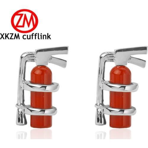 Formal Red fire extinguisher Cufflink for Mens Suits Buttons Geometric Wedding Cufflink French Grooms Shirt Brand Cuff Links