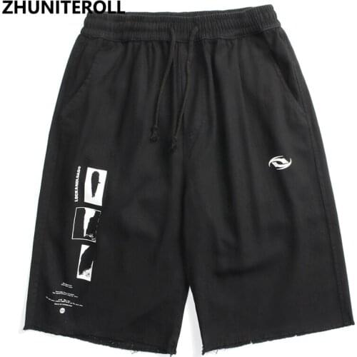 Harajuku Men Streetwear Shorts Kanji Solid Print Elastic Shorts Teachwear Hip Hop Jogger Shorts Summer Track Short Sweatpant