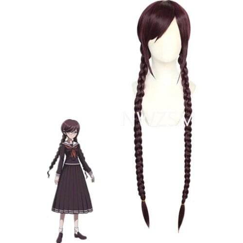 Game Danganronpa Dangan-Ronpa Toko Fukawa Fashion Hair Long Cosplay Costume Party Wig With Glasses