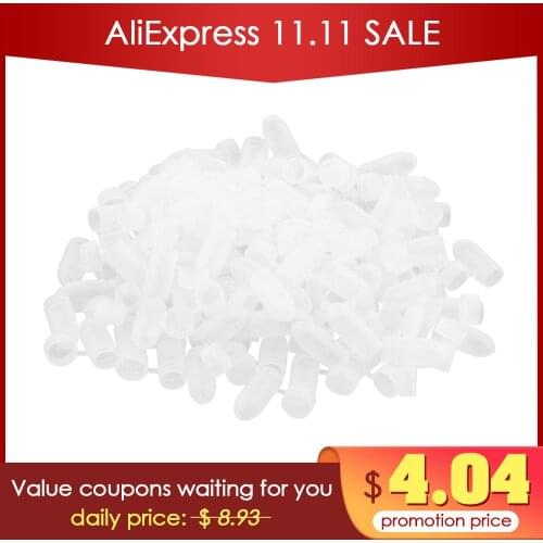 100 Pieces Portable Flip Lid Transparent Capsule Storage Containers Pill Box Suit for Home or Travel