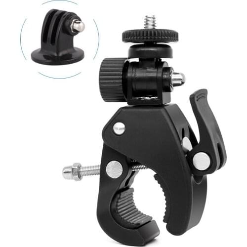 Mount Bike Bicycle Motorcycle Handlebar Handle Clamp Bar Camera Mount Tripod Adapter Screw Clip for Gopro Hero5/4/3+/3/2/1