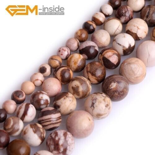 6/8/10/12mm Round Australia Zebra Jaspers Natural Stone Loose Beads DIY Natural Bead For Jewelry Making Strand 15" Wholesale