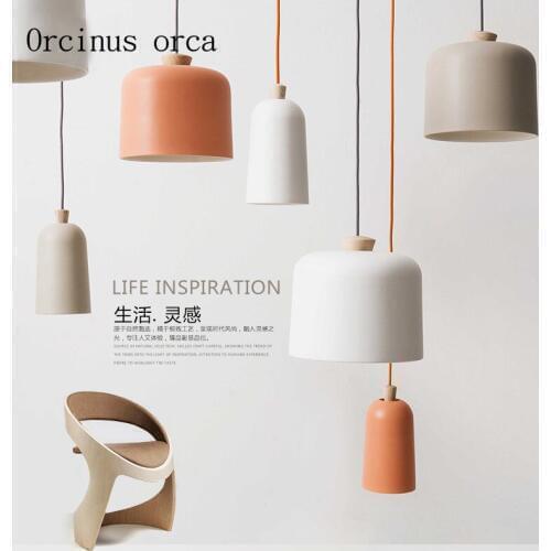 Nordic restaurant bar style chandelier bedroom bed simple study office single aluminum Chandelier Postage free