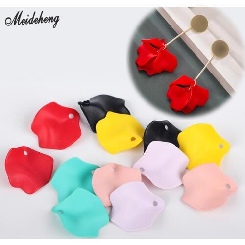 28mm Fashion Style Rose Flower DIY Beads Keychain Beads Jewelry Accessory Home Decoration Lotus Leaf Hair Hammer Earring Beads