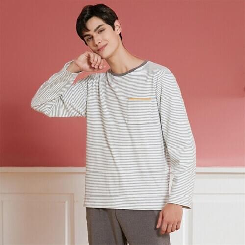 Autumn Winter Fleece Male Long Sleeved Pajamas Set Plus Size Home Service Suit Casual Men Sleepwear Nightwear Pyjama Sets