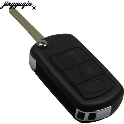 Jingyuqin Replacement Shell Folding Flip Remote Key Case Fob 3 Button for LAND ROVER Range Rover Sport LR3 Discovery