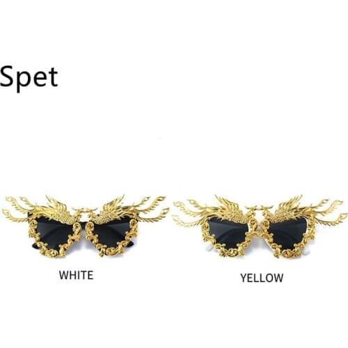 Sept Dragon And Phoenix Sunglasses Fashion Party Women New Unique Colorful Gold Punk Sun Glasses Female Eyeglasses