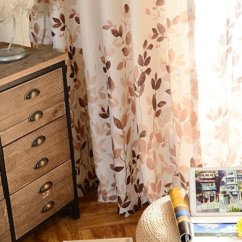Modern Hospital Leaf Printed For Curtain For The Bedroom Living Room Window Treatments Roman Blinds