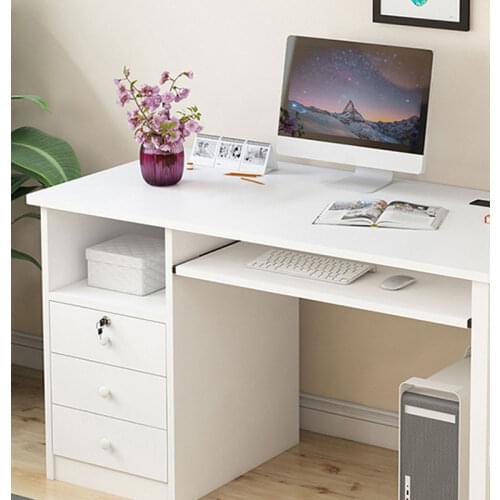WWZGGO desks Simple and fashionable computer desk with lock drawer