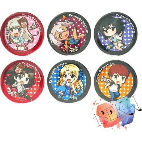 Fate Kaleid Liner Prisma Illya Anime Badge Illyasviel Miyu Kuro Tohsaka Rin Luviagelita Edelfelt Metal Badge Brooch Pins