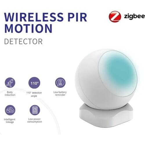 Tuya Powered ZigBee PIR Motion Sensor Wireless Passive Infrared Detector Security Burglar Alarm Sensor Tuya/SmartLife APP Contro