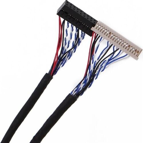 Universal 20Pin DF14 20-20 Signal 8 Bit LCD Screen Driver Board Line LVDS Screen Cable 1.25mm pin pitch