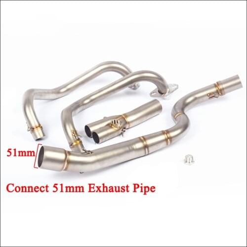 Slip on Motorcycle Exhaust Front Link Pipe Stainless Steel Exhaust System For Kawasaki Ninja Z250 Ninja 250 300 2013-2016