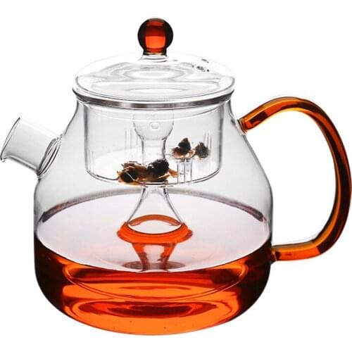 High-temperature glass steaming teapot electric pottery stove tea making tea flower pot heat-resistant household