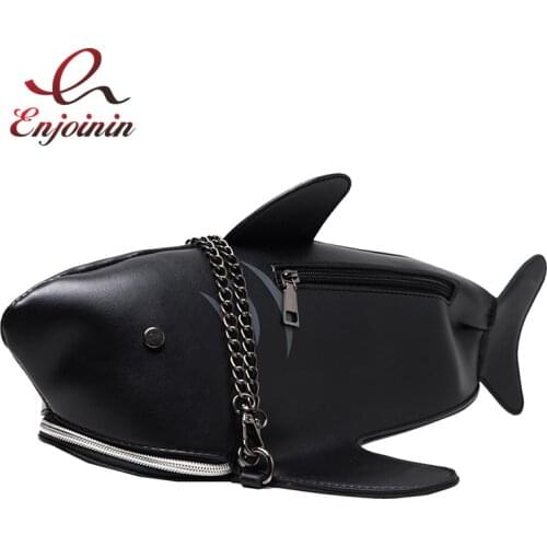 Dazzling Novel Big Shark Design Women Fashion Purses and Handbags Shoulder Chain Bag Female Crossbody Messenger Bag Clutch Bag