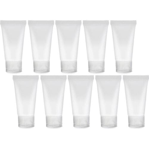 10/20/30pcs Refillable Travel Bottle Set 15ml Clear Plastic Soft Tubes Empty Cosmetic Cream Emulsion Lotion Packaging Containers