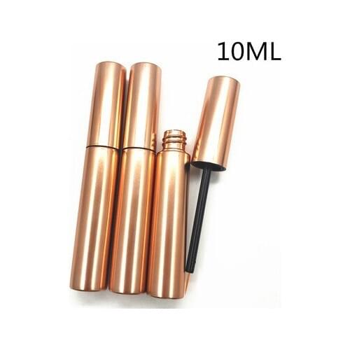 10/30/50pcs 10ml Mini Cosmetic Empty Eyelashes Tube Mascara Eyeliner Vials Bottle Makeup Rose Gold Container With Brush Plugs