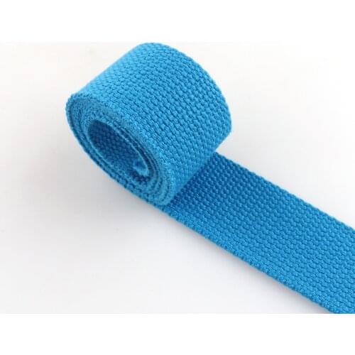 3 Yards heavy weight cotton webbing soft Nylon 1.5" blue webbing handbag strap belt polyester key fob webbing fabric dog collar
