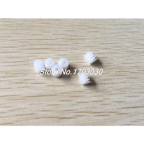30 Pcs 2mm Aperture Plastic Worm Gear Turbine 6mmx6mm for Toy Motor Spindle