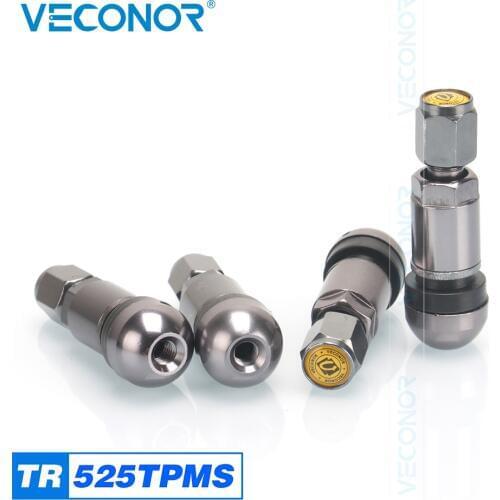 4 Pieces Set TR525 TPMS Aluminum Tire Valves Tubeless Tyre Valve Stem Copper Core Wheel Accessories for Auto