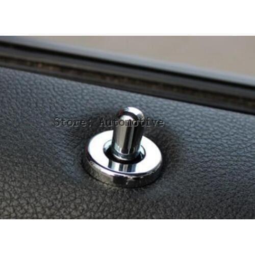 For Dodge Journey ABS Chrome Inner Door Lock Pin Knob Trim Cover 2007-2015 4pcs