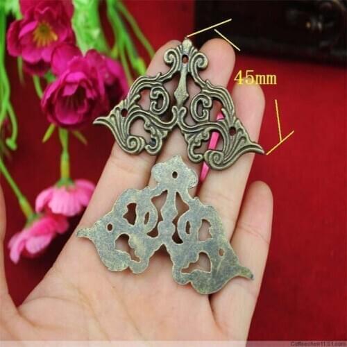50Pcs 45mm Antique wrap angle fillet edges corner of the carton alloy decorative corner alloy butterfly wooden corner fillet