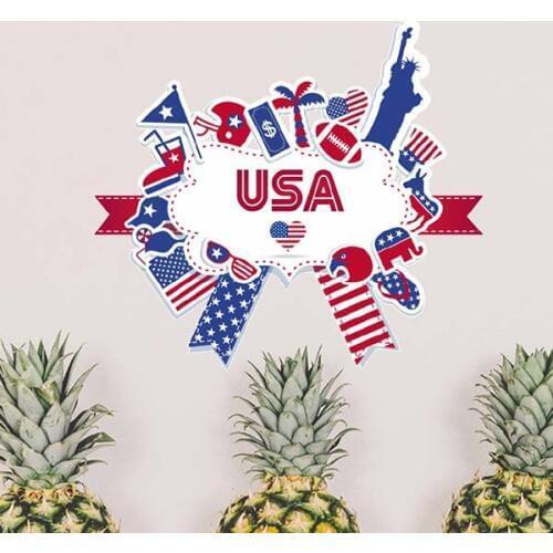 America Flag Landmark Statue Liberty Wall Sticker Window Sticker Nursery Decoration Decal Kids Room Wedding Deceration Vinyl
