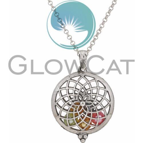 Aroma Open Antique Vintage Photo Locket Pendant Perfume Essential Oil Aromatherapy Diffuser Necklace Locket Necklace With Pad