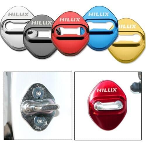 Car Styling Car Door Lock Covers stikcer Case for Toyota Hilux surf vigo revo 2017 2018 auto accessories