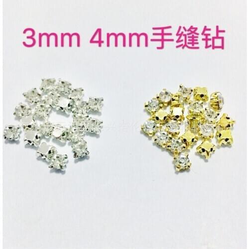 3mm 4mm 800pcs/lot Beads for Sewing DIY Seedbeads Accessories Water Drill Hand Sewn Clothing Decoration