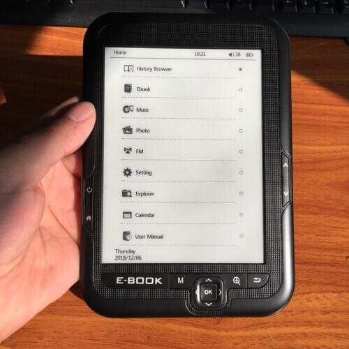 Fast shipping hot E-Reader, Free Original case Screen Protector 6'' 300ppi Built-in 8GB Memory E-Ink screen with MP3 player