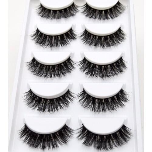 5 Pair Eyelashes Natural Long Mink Eyelashes Lashes Maquiagem Makeup Cilios Mink 3D Lashes Cruelty Free False Eyelashes
