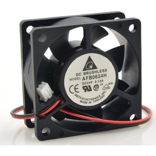 FOR Delta/ Delta AFB0624H 24V 0.12A 6025 Inverter Fan 2-Wire 6cm cooling Fan