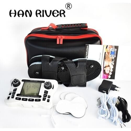 Dual channel pain relief nerve muscle tens electro stimulator body therapy massager physiotherapy apparatus foot massage slipper