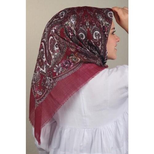 ERİPEK PATTERNED LINEN FLAMLI SCARF-DESEN-18-RENK-11