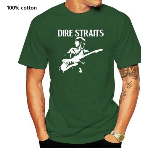 Dire Straits Rock Band Legend Mens Black T-Shirt Size S To 5xl Men T Shirt Funny Tshirt Men Cotton Printed T-Shirt Homme Cool