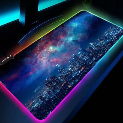Gamer Carpet Pc Gaming Room Accessories Play Mat Rgb Mousepad Led Light Extended Pad Game Mouse Pad Xxl 900*400 Table for Gamers